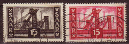 SARRE - 1953 / 54 - YT N° 322 + 337  - Oblitérés - - Gebraucht