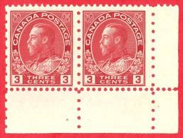 Canada #  184 - 3 Cents  (Pair) - Mint N/H - Dated  1931 - George V "Admiral" Provisional / George V "Admiral" - Ungebraucht