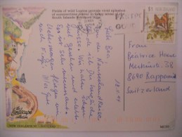 Nouvelle Zelande Carte De 1994 Pour Rappenswill - Briefe U. Dokumente