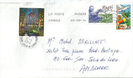 Belle Lettre, T-p Rachi, Rabbin, Poète Et Vigneron Champenois, Adressée En Andorre, Avec Timbre à Date Arrivée Au Recto - Judaisme