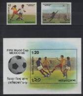 BANGLADESH  World Cup-86(soccer) Set 2 Stamps+S/Sheet  MNH - Andere & Zonder Classificatie