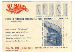 MULHOUSE BRUNSTATT (68) Carte Publicitaire Rumalon Profilés Pour Batiments - Mulhouse