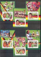 GUINEA  World Cup-90(soccer)  Set 6 De Luxe S/Sheets Imper. MNH - Sonstige & Ohne Zuordnung