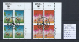 UNO - Wenen - 1990 - Yv. 110/11 In Bloc Van 4 Met Tab Gest./obl./used - Gebruikt