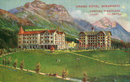 CORTINA D'AMPEZZO (Italie) Carte Illustrée Grand Hotel Miramonti - Other & Unclassified