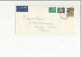 Enveloppe Timbrée  De Exp : H R Shaw A Westbury Tasmania Australia  Adressé A Mr  Salze A Annecy 74 - Usados