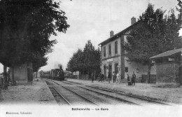 BETHENIVILLE LA GARE ARRIVE DU TRAIN CARTE GLACEE 1917 - Bétheniville