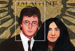 St Vincents: Bloc Feuillet Chanteur John Lennon  Et Yoko - Cantantes
