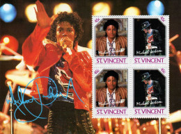 St Vincents: Bloc Feuillet Chanteur Michael Jackson - Sänger