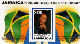 Jamaique: 1995 Bloc Feuillet  Chanteur Bon Marley - Chanteurs