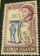 Cayman Islands 1962 Queen Elizabeth II And Angler And King Fish 9d - Used - Kaimaninseln