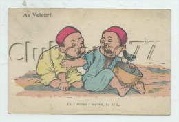 Algérie : Illustration Présentant 2 Enfants Série  "Au Voleur" En 1928 (animé) PF - Niños