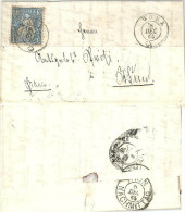 Faltbrief  Worb - Thun          1865 - Gebraucht