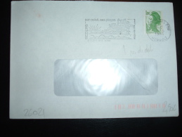 LETTRE TP LIBERTE DE GANDON 1,80F OBL.MEC. VARIETE 3-4-1986 BEZIERS PPAL HERAULT (34) - 1982-1990 Vrijheid Van Gandon