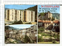 LE CHEYLARD   -  Alt  430 M. -   La Vieille Ville Et La Nouvelle  -  3 Vues  -   Immeubles - Le Cheylard
