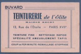 BUVARD TEINTURERIE DE L´ELITE MAISON RECHT RUE DE L´ETOILE PARIS XVIIe  - 21.3 X 13.7 Cm - Textile & Clothing