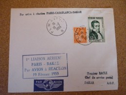 Première Liaison Aérienne Paris Dakar Par Avion à Réaction 19/02/1953 - Premiers Vols