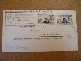 25-e Anniversaire De La Première Traversée De L'Atlantique Sud Par Mermoz 12/05/1955 - Erst- U. Sonderflugbriefe