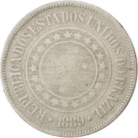 Monnaie, Brésil, 200 Reis, 1889, TB+, Copper-nickel, KM:493 - Brésil