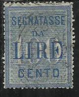 ITALIA REGNO ITALY KINGDOM 1903 SEGNATASSE TAXES DUE TASSE CIFRA NUMERAL TIPO 1884 LIRE 100  USATO USED - Portomarken