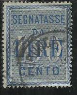 ITALIA REGNO ITALY KINGDOM 1903 SEGNATASSE TAXES DUE TASSE CIFRA NUMERAL TIPO 1884 LIRE 100  USATO USED - Taxe