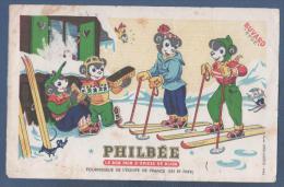 BUVARD PHILBEE LE BON PAIN D´EPICES DE DIJON - FOURNISSEUR DE L'EQUIPE DE FRANCE - SKI DE FOND - 21 X 13.5 Cm - Pan De Especias