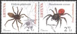 Mint Stamps Fauna Spiders 2012  Lithuania - Araignées