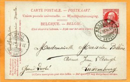 Belgium 1906 Card Mailed To Luxembourg - Other & Unclassified