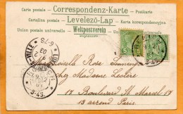 Luxembourg 1903 Postcard Mailed - 1895 Adolfo De Perfíl
