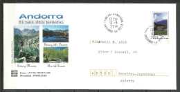 ANDORRA-CORREO FRANCES CARTA CIRCULADA  AL INTERIOR DE  ANDORRA (B.. C-09-14) - Storia Postale