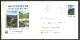 ANDORRA-CORREO FRANCES CARTA CIRCULADA  AL INTERIOR DE  ANDORRA (B.. C-09-14) - Storia Postale