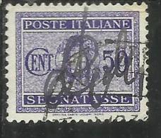 ITALIA REGNO ITALY KINGDOM 1934 SEGNATASSE TAXES DUE TASSE STEMMA CON FASCI COAT OF ARMS CENT. 50 USATO USED - Postage Due