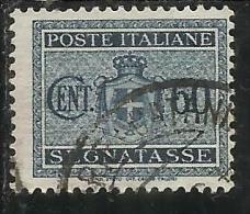 ITALIA REGNO ITALY KINGDOM 1934 SEGNATASSE TAXES DUE TASSE STEMMA CON FASCI COAT OF ARMS CENT. 60 USATO USED - Strafport