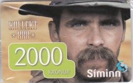 Iceland, SIM-REF- ?, SIMINN 2000 Kr, GSM Refill, Man, Mint In Blister 2 Scans. - Islande