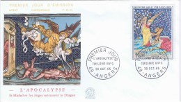 LETTRE PREMIER JOUR FDC L Apocalypse St Michel Et Les Anges Terrassent Le Dragon  30 Octo  65 - Non Classés