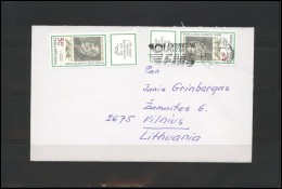 CZECH REPUBLIC Brief Postal History Envelope CZ 025 Famous Personalities Czech Stamps Slogan Cancellation - Storia Postale