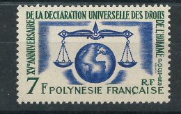 POLYNESIE  1963  YT  25  *  Droits De L Homme - Unused Stamps