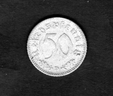 GERMANY 50 REICHSPFENNIG 1943 D COIN - 50 Reichspfennig