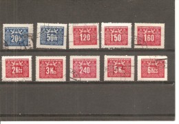 Checoslovaquia - Czechoslovakia Nº Yvert  Tasa 68-69, 71-78 (usado) (o) - Timbres-taxe