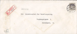 Denmark Registered Recommandé Einschreiben NAKSKOV Label 1946 Cover Brief 50 Øre Christian X. Stamp - Briefe U. Dokumente