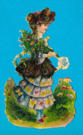 VICTORIAN SCRAP, DECOUPIS  ANCIENS GAUFRE,   FAIRY BUTTERFLY, FEE PAPILLON,  VF Cond,  Ca 6 X 10  Cm - Ragazzi