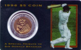 AUSTRALIA  1996 A SPECIAL TRIBUTE TO SIR DONALD BRADMAN CRICKET PLAYER  5 DOLLARS UNCIRCULATED COIN - Mint Sets & Proof Sets