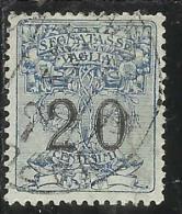 ITALY KINGDOM ITALIA REGNO 1924 SEGNATASSE PER VAGLIA 20 CENTESIMI USED - Vaglia Postale