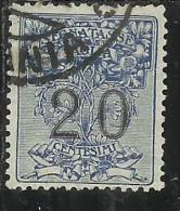 ITALY KINGDOM ITALIA REGNO 1924 SEGNATASSE PER VAGLIA 20 CENTESIMI USED - Mandatsgebühr