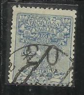 ITALY KINGDOM ITALIA REGNO 1924 SEGNATASSE PER VAGLIA 20 CENTESIMI USED - Strafport Voor Mandaten