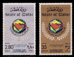 (041) Qatar  Human  Gulf Council / GCC Meeting  1983   ** / Mnh  Michel 854-55 - Qatar