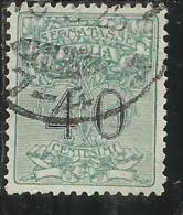 ITALY KINGDOM ITALIA REGNO 1924 SEGNATASSE TAXES TASSE DUE PER VAGLIA CENT. 40 USATO USED - Taxe Pour Mandats