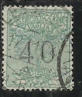 ITALY KINGDOM ITALIA REGNO 1924 SEGNATASSE TAXES TASSE DUE PER VAGLIA CENT. 40 USATO USED - Vaglia Postale