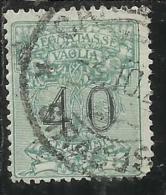 ITALY KINGDOM ITALIA REGNO 1924 SEGNATASSE TAXES TASSE DUE PER VAGLIA CENT. 40 USATO USED - Tax On Money Orders