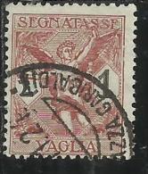 ITALY KINGDOM ITALIA REGNO 1924 SEGNATASSE TAXES TASSE DUE PER VAGLIA LIRE 1 USATO USED - Vaglia Postale